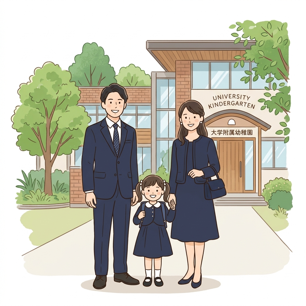 東京学芸大学附属幼稚園小金井園舎の受験に臨む家族