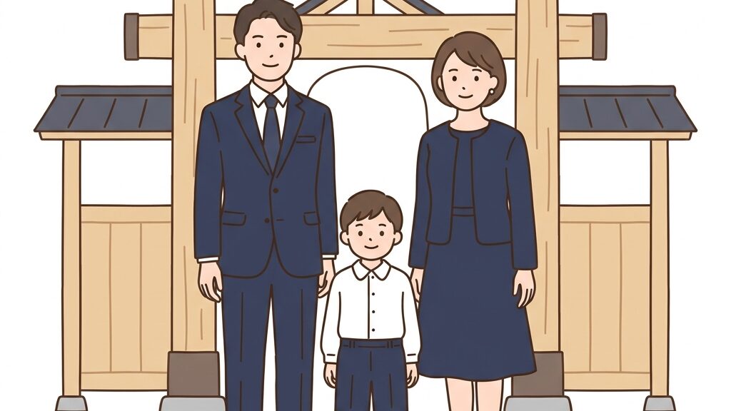 愛知教育大学附属幼稚園の受験に臨む家族