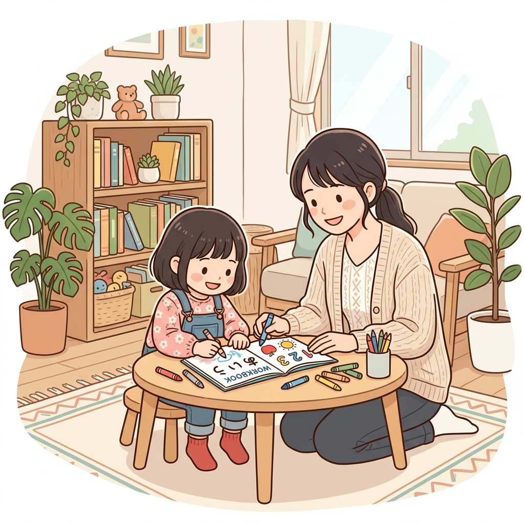 山形大学附属幼稚園のお受験に向けた家庭学習イメージ