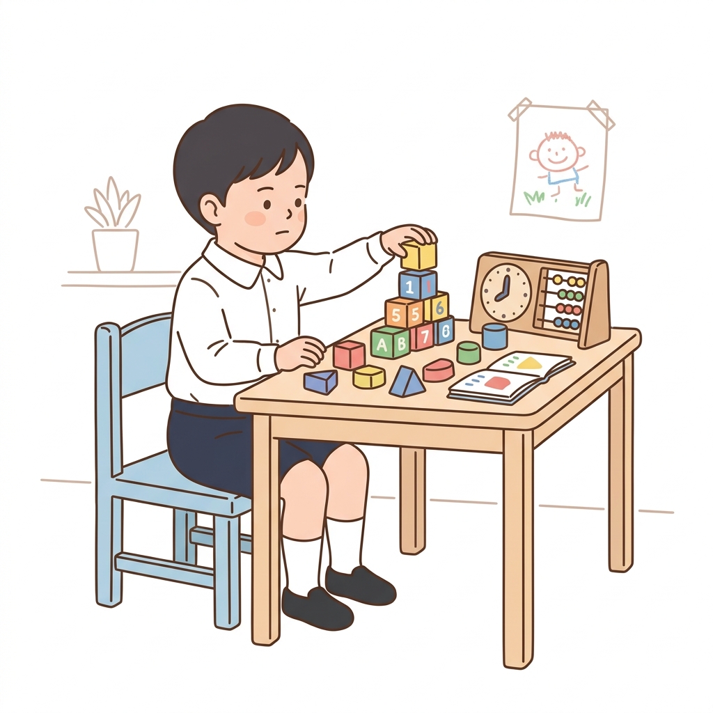 幼児教室や通信教育で学ぶ子どものイメージイラスト