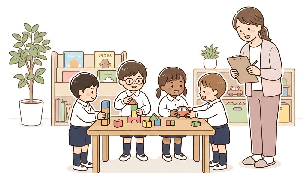 愛知教育大学附属幼稚園の行動観察イメージ