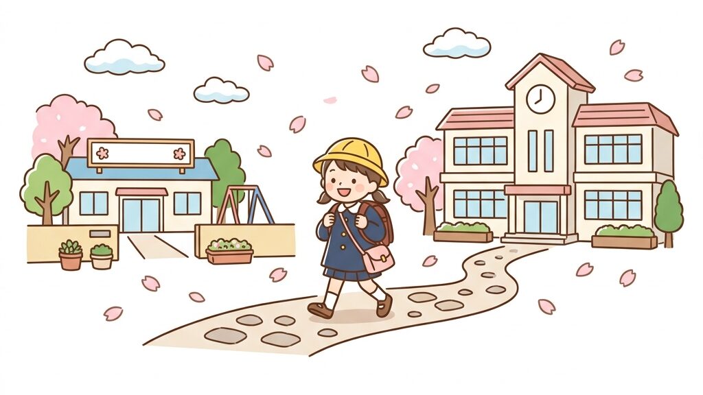 愛知教育大学附属幼稚園から附属小学校への内部進学イメージ