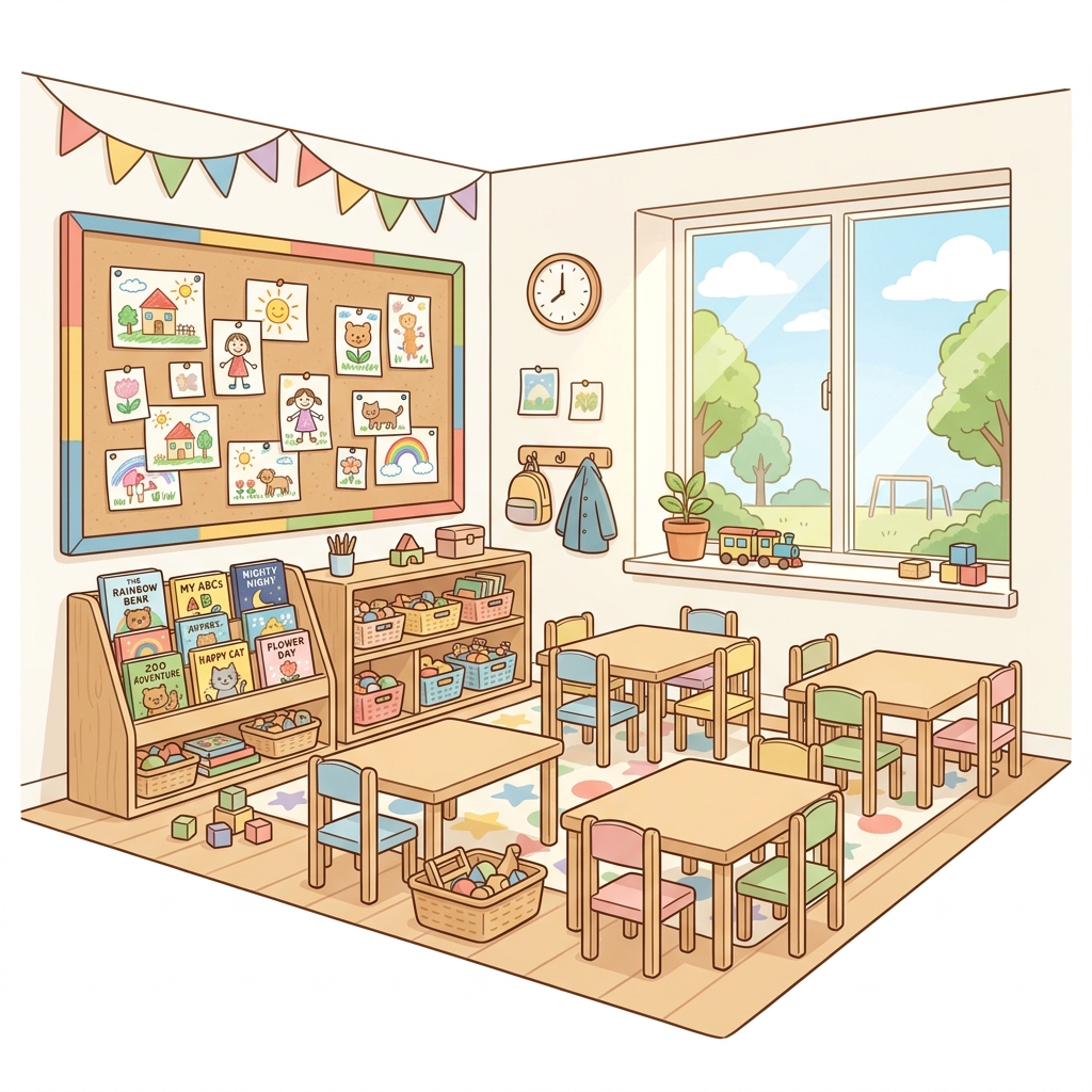 愛媛大学教育学部附属幼稚園の園舎と基本情報イラスト