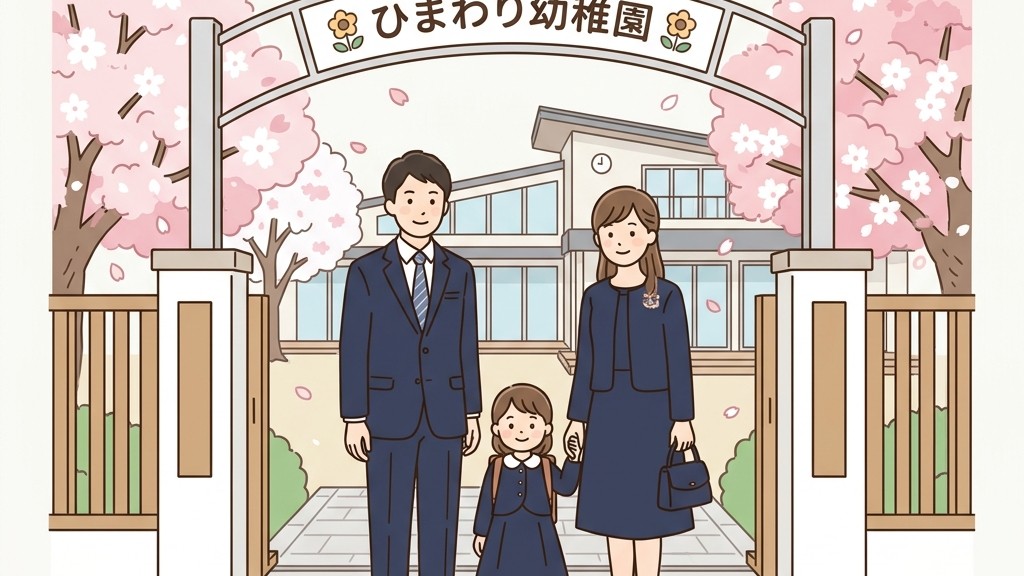 神戸大学附属幼稚園の受験に臨む家族