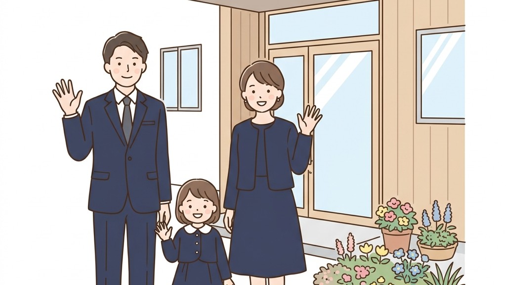 山形大学附属幼稚園の受験に臨む家族
