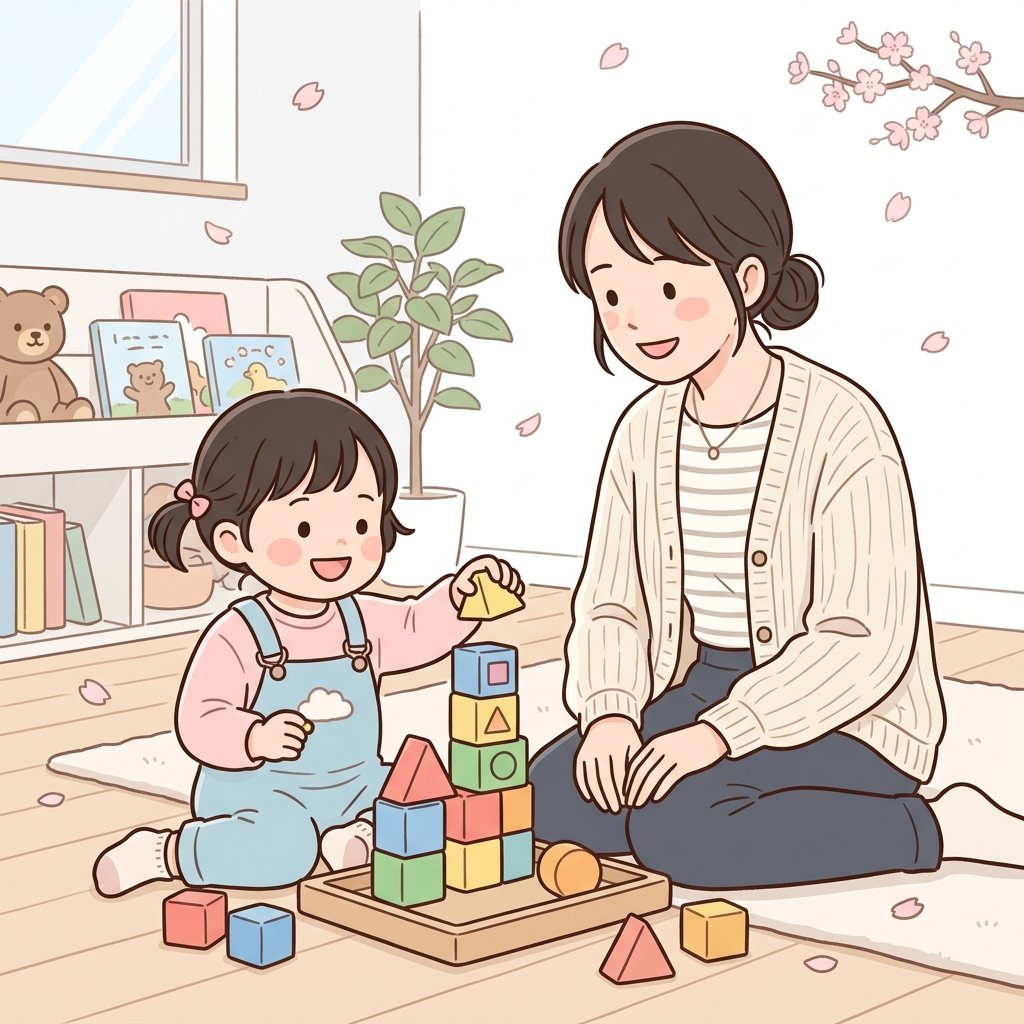 福井大学附属幼稚園の教育方針と積み木遊びの親子