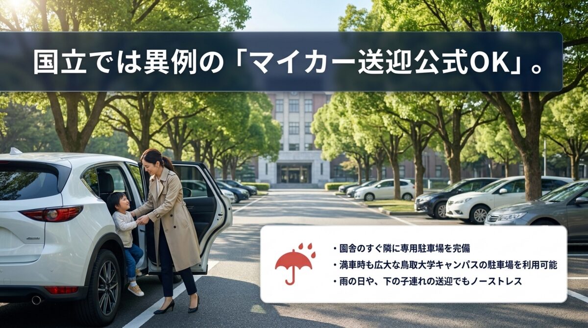 鳥取大学附属幼稚園 マイカー送迎OK