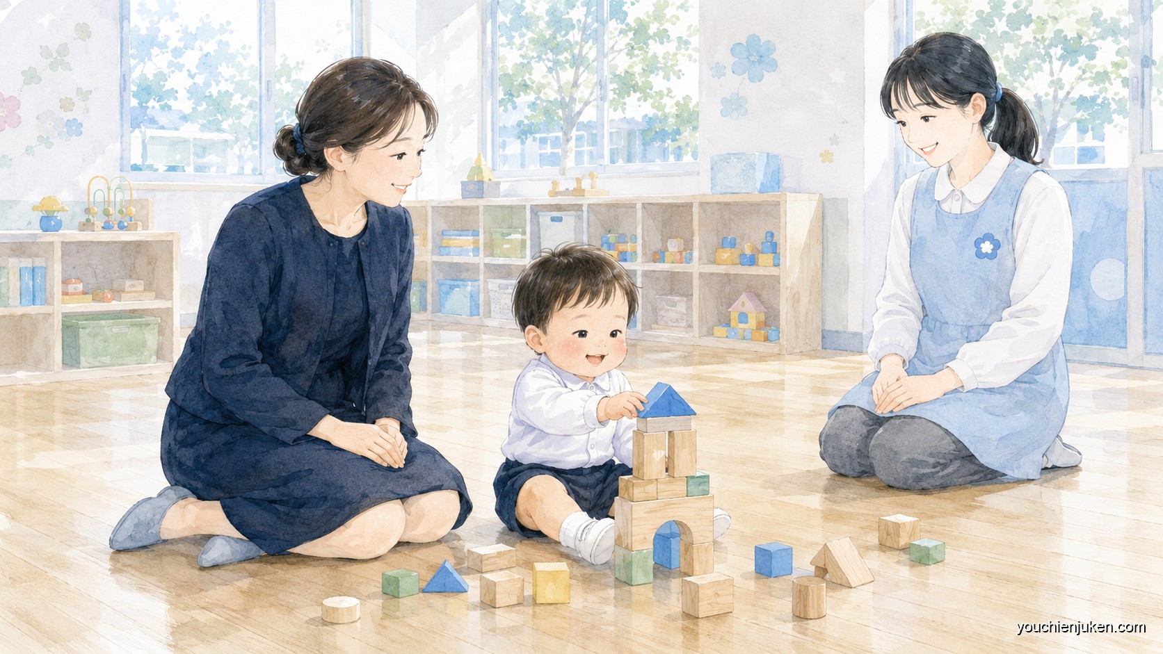 東京学芸大学附属幼稚園小金井園舎の面接と観察に臨む親子