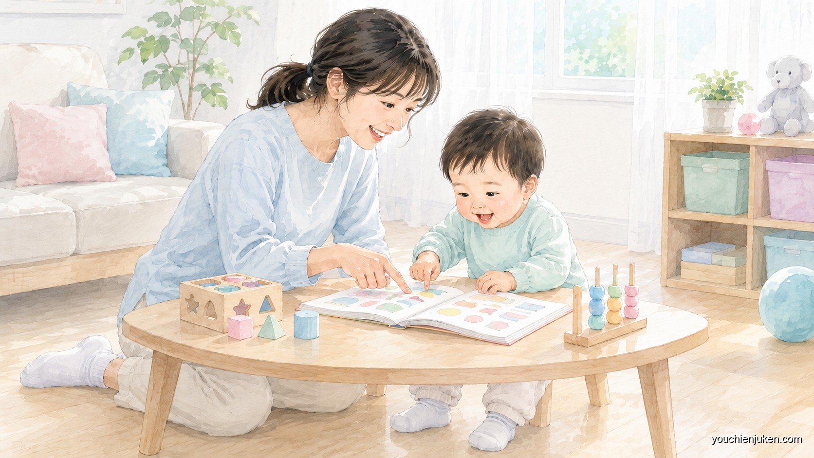 家庭学習で親子が取り組む様子