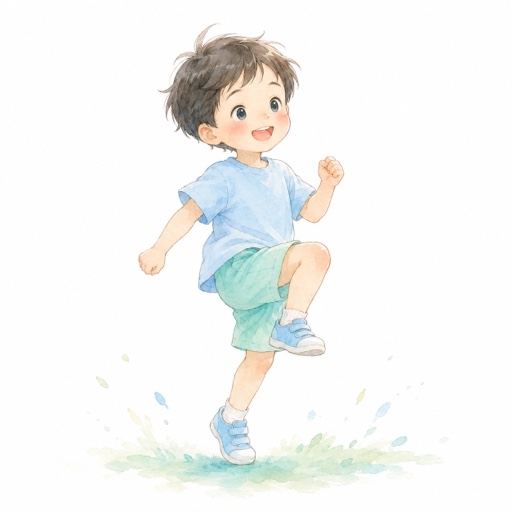 スキップのイラスト