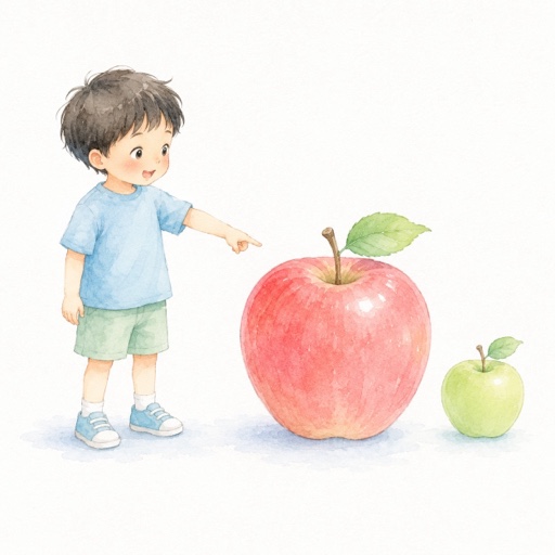 大小比較のイラスト