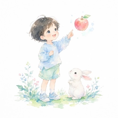 好きなものを答えるイラスト