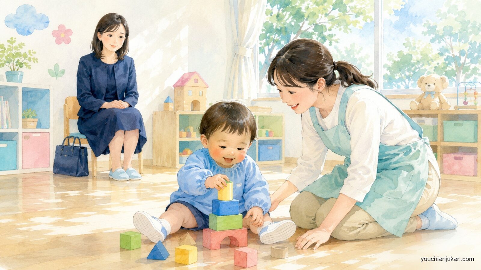 国立大学附属幼稚園の入園試験 考査で行われる行動観察のようす