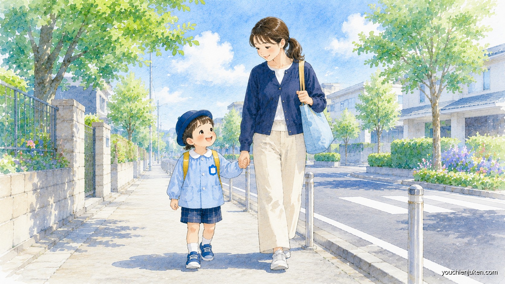 福島大学附属幼稚園への保護者の送り迎え