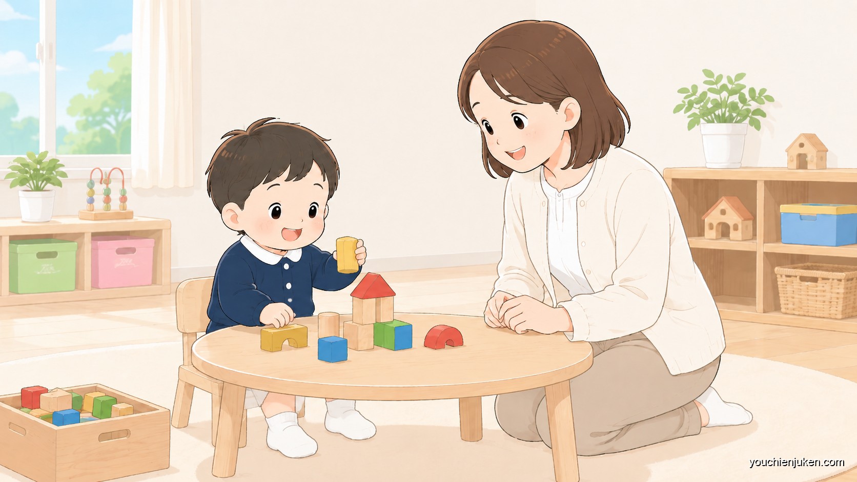 香川大学教育学部附属幼稚園坂出の選考をイメージした親子