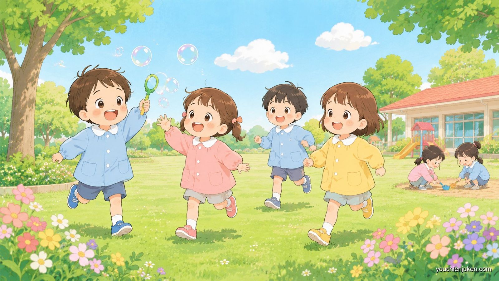 高知大学教育学部附属幼稚園でのびのび過ごす子どもたち