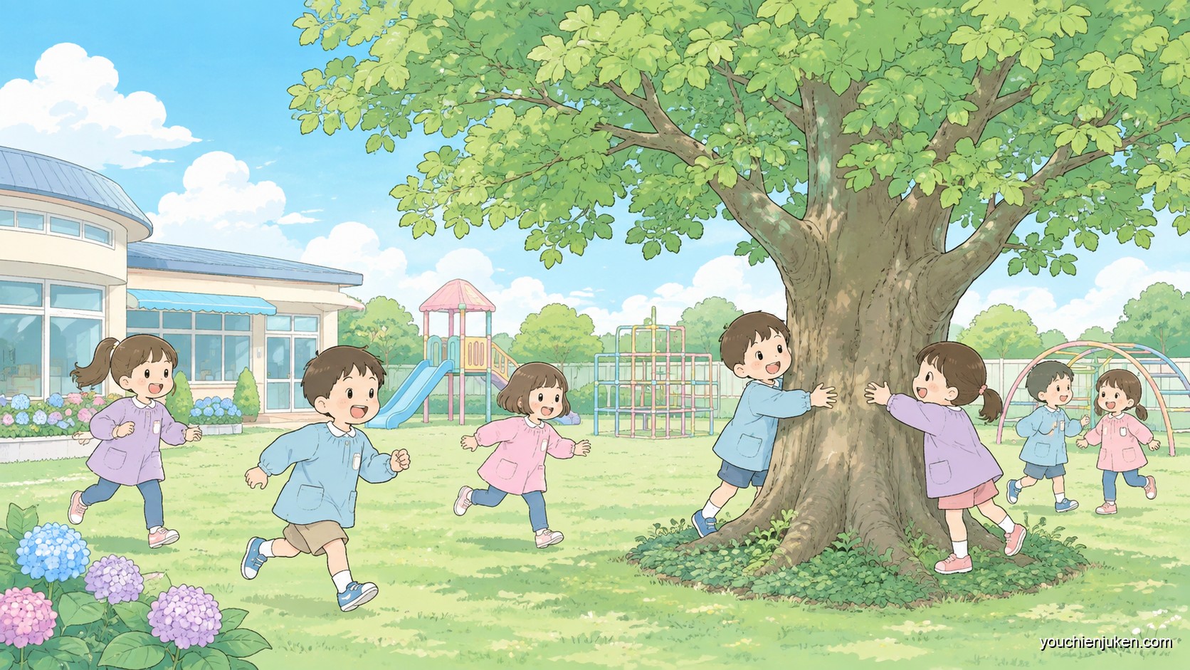 熊本大学教育学部附属幼稚園でのびのび過ごす子どもたち