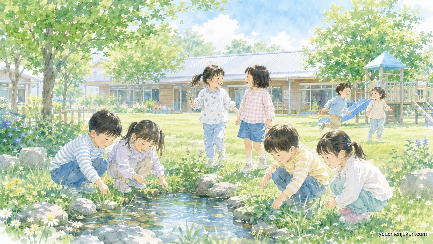 三重大学教育学部附属幼稚園で遊びに取り組む子どもたち