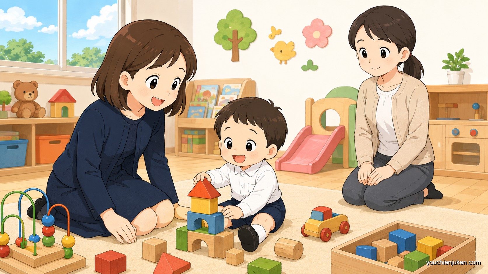 鳴門教育大学附属幼稚園の選考をイメージした親子
