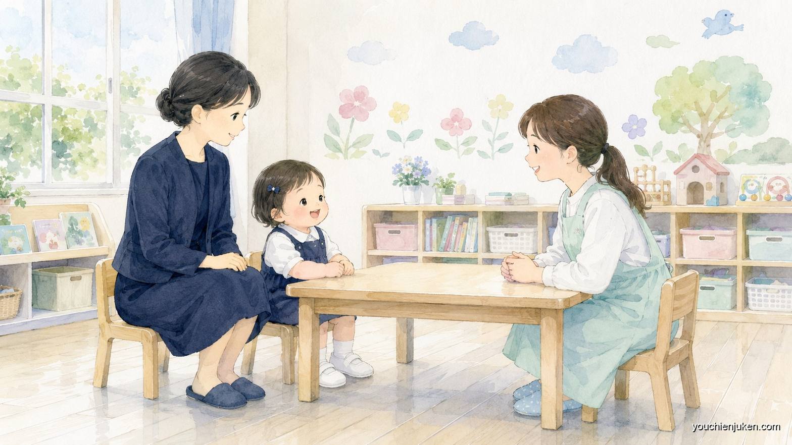 大分大学教育学部附属幼稚園の入園選考の様子