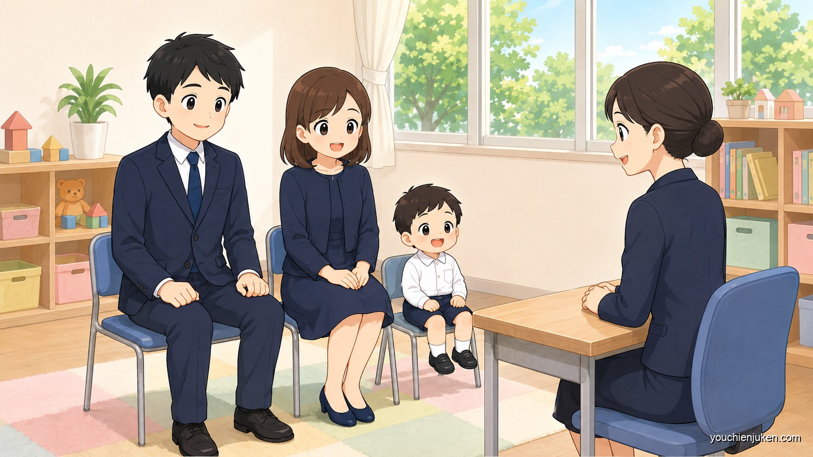 岡山大学附属幼稚園の面接をイメージした親子