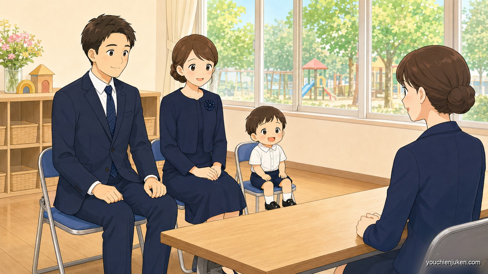 島根大学附属幼稚園の親子面接をイメージした親子