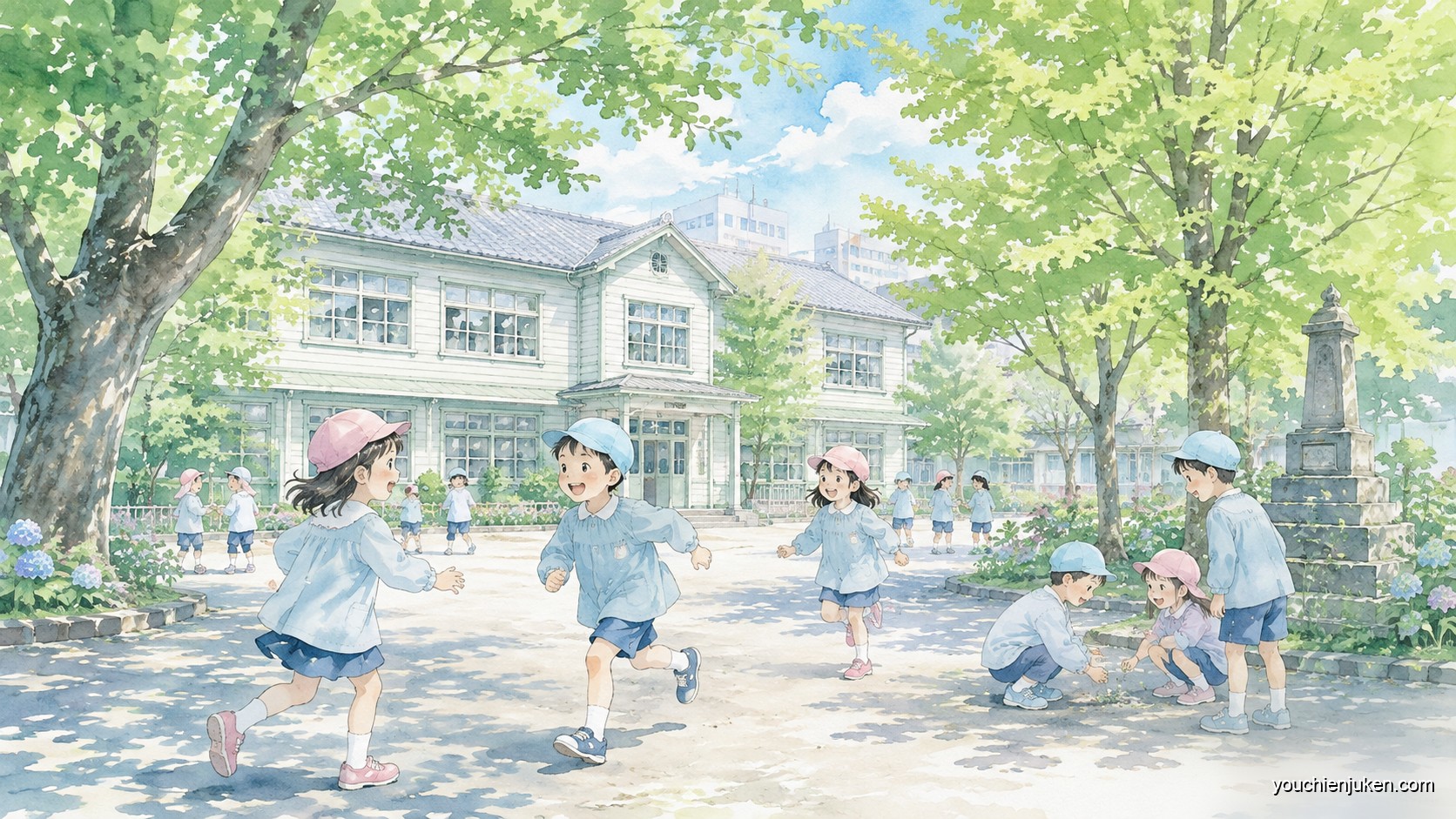 東京学芸大学附属幼稚園竹早園舎の園舎と園庭のイメージ
