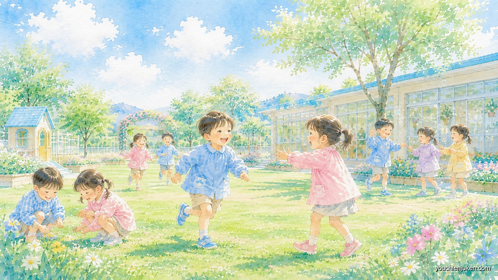 富山大学教育学部附属幼稚園でのびのび過ごす子どもたち