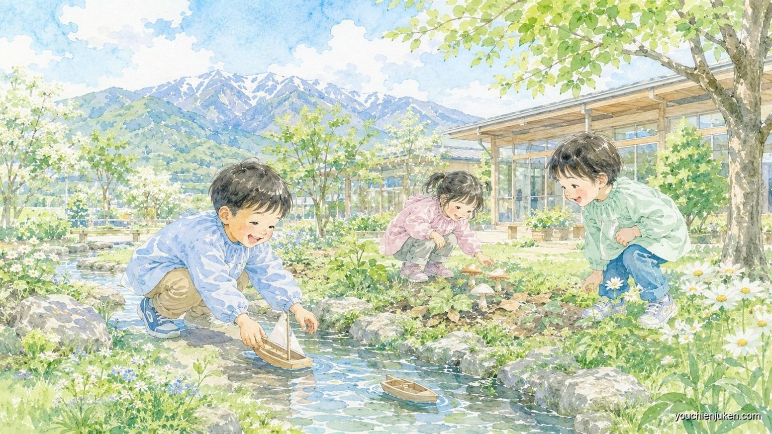 山形大学附属幼稚園で自分の選んだ遊びに取り組む子どもたち